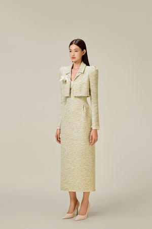 MINT TWEED DRESS