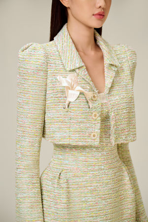 WHITE LILY BROOCH