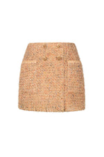 GOLD TWEED TRENCH SKIRT