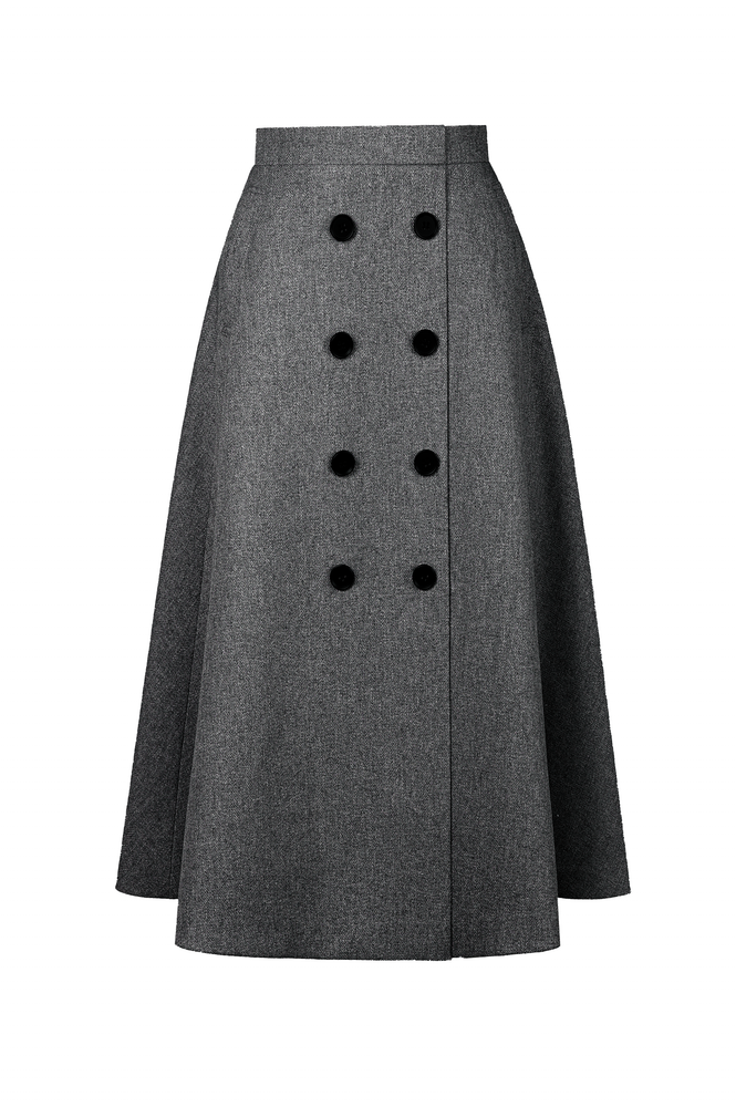 TRENCH SKIRT - GREY