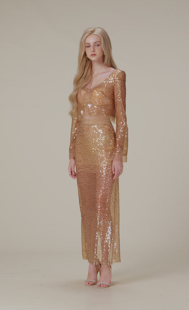 
            
                Load and play video in Gallery viewer, Honey Beaded Mesh Skirt
            
        