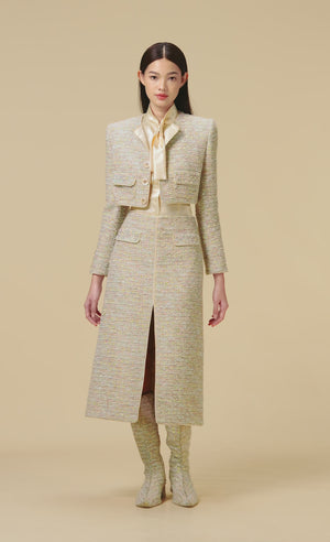 
            
                Load and play video in Gallery viewer, MINT TWEED CROP JACKET
            
        