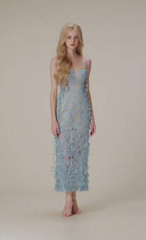
            
                Load and play video in Gallery viewer, Blue Beaded Lace Pencil Dress
            
        
