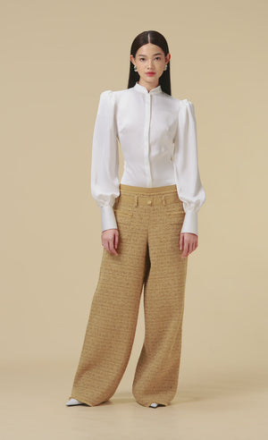 
            
                Load and play video in Gallery viewer, GOLD TWEED TROUSERS
            
        