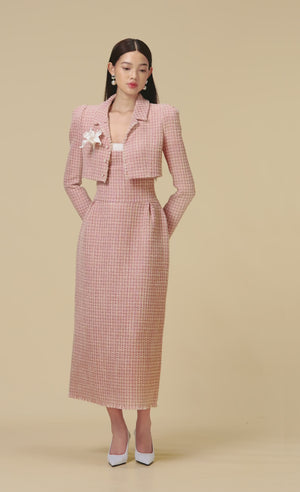 
            
                Load and play video in Gallery viewer, PINK TWEED CROP JACKET
            
        