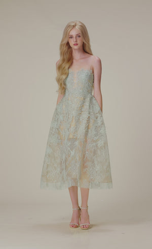 
            
                Load and play video in Gallery viewer, Mint Beaded Lace Mini Dress
            
        