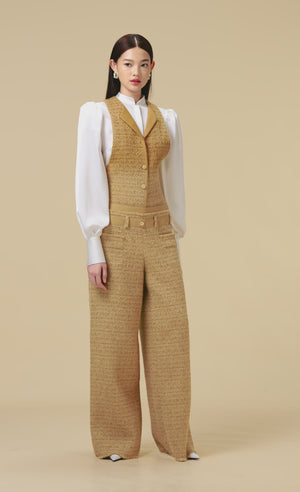 
            
                Load and play video in Gallery viewer, GOLD TWEED WAISTCOAT
            
        