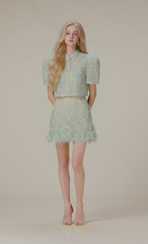 
            
                Load and play video in Gallery viewer, Mint Beaded Lace Top
            
        