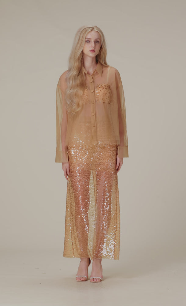 
            
                Load and play video in Gallery viewer, Honey Beaded Mesh Top
            
        
