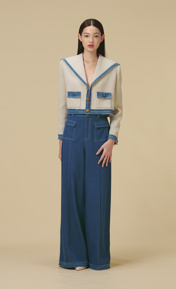 
            
                Load and play video in Gallery viewer, IVORY SAILOR TWEED JACKET
            
        