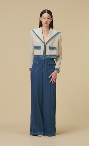 
            
                Load and play video in Gallery viewer, IVORY SAILOR TWEED JACKET
            
        