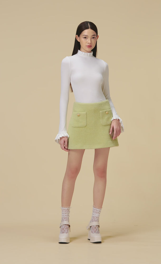 
            
                Load and play video in Gallery viewer, MINT KNIT MINI SKIRT
            
        