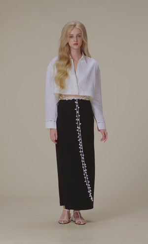 
            
                Load and play video in Gallery viewer, White Convallaria Black Skirt
            
        