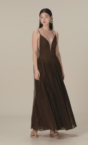 
            
                Load and play video in Gallery viewer, CHOCOLATE LINEN MAXI DRESS
            
        