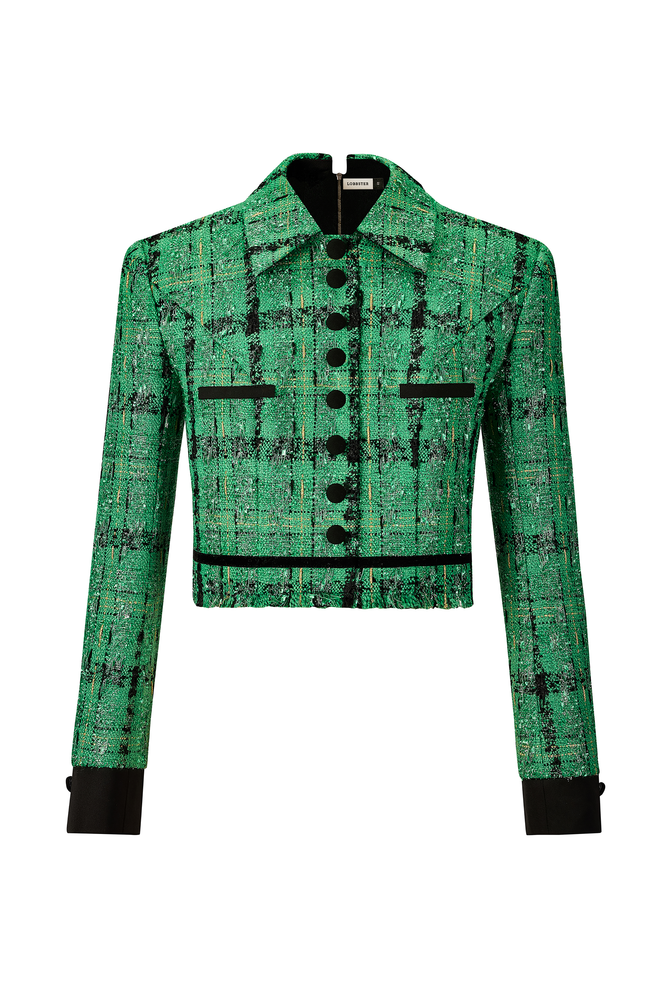 Green Tweed  Top