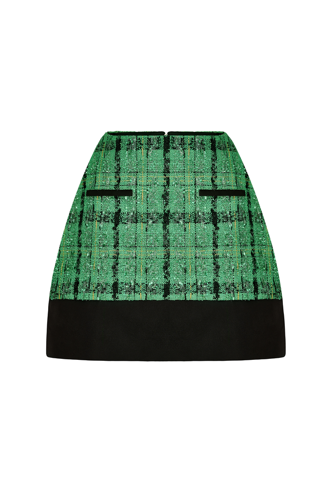 Green Tweed Skirt