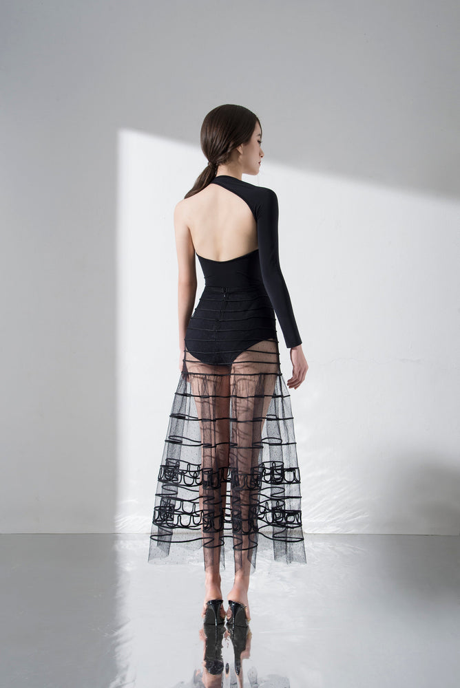 Pattern Midi Skirt