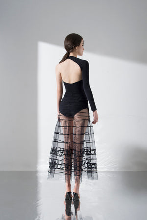 Pattern Midi Skirt