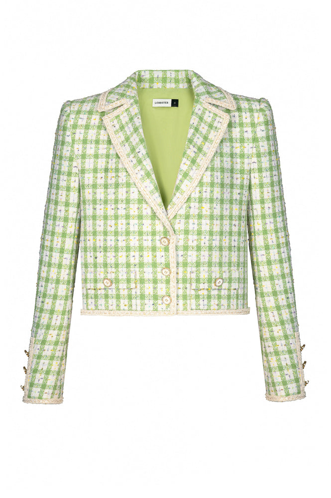 OLIVE GINGHAM JACKET