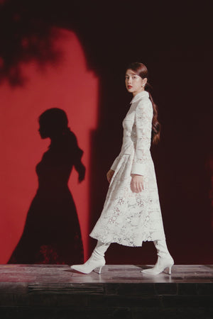 
            
                Load and play video in Gallery viewer, White Lace Midi Dress
            
        