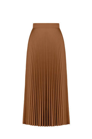CHOCOLATE PLEAT SKIRT