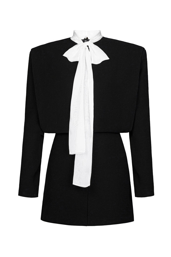 BLACK POWER MINI DRESS