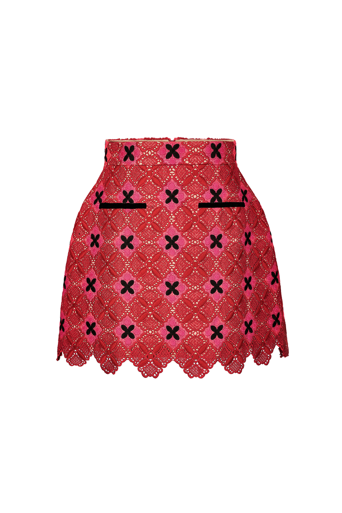 Pink Lace Skirt