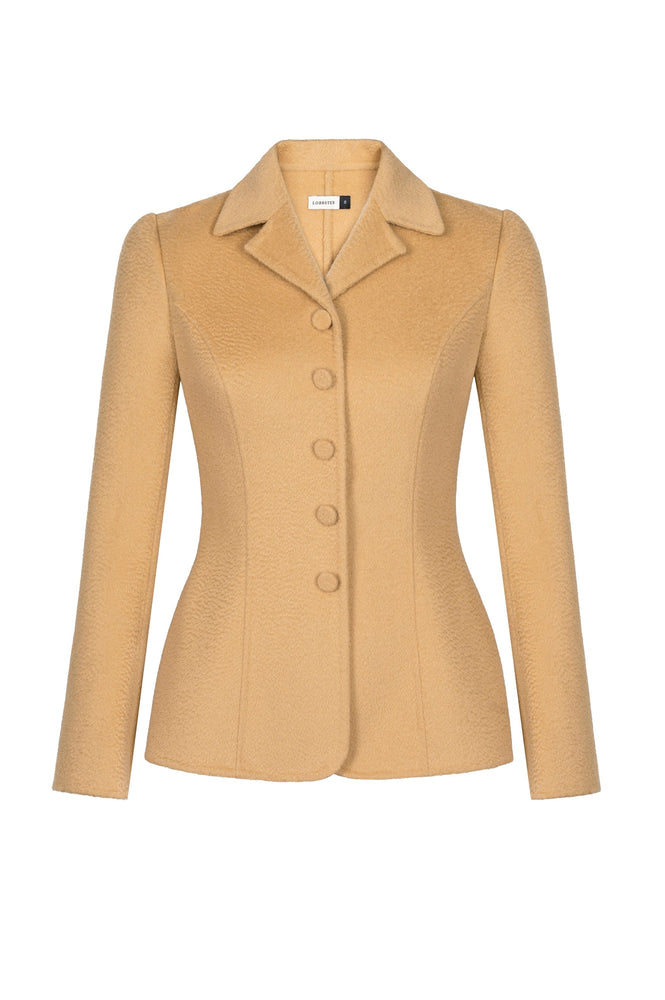 PERFECT CAMEL DOUBLE-FACED WOOL & CASHMERE BLAZER