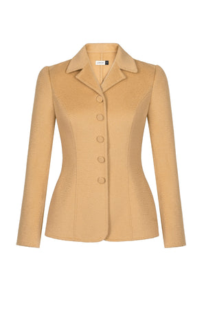 PERFECT CAMEL DOUBLE-FACED WOOL & CASHMERE BLAZER