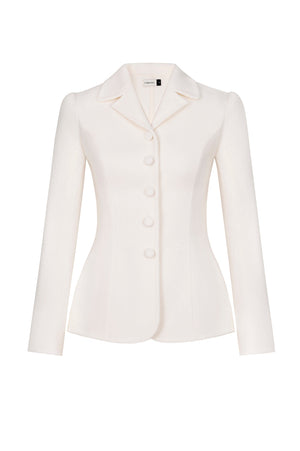 PERFECT IVORY DOUBLE-FACED WOOL & CASHMERE BLAZER