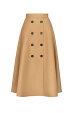 TRENCH SKIRT - CAMEL