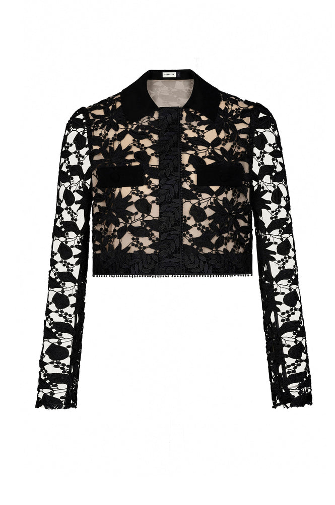BLACK LACE TOP