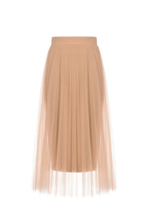 BEIGE PLEAT SKIRT