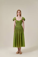 Twist Green Midi Dress