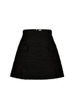 Black Tweed Mini Skirt