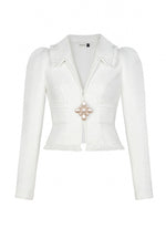 WHITE TWEED JACKET