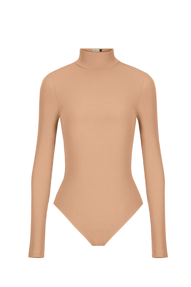Beige Jersey Bodysuit