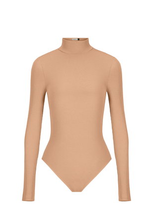 Beige Jersey Bodysuit