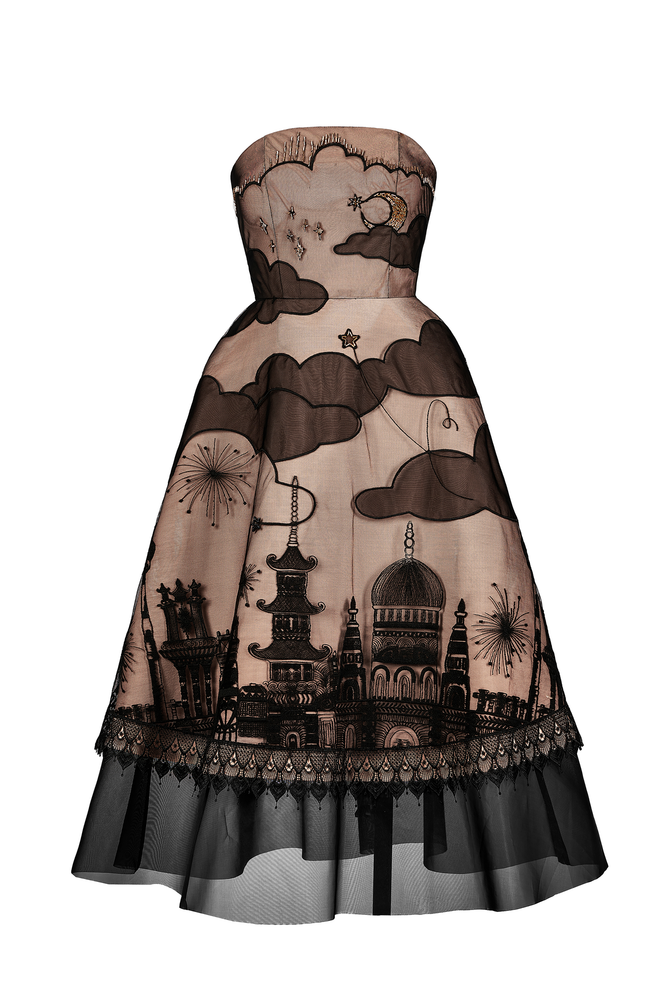 City Embroidered Midi Dress