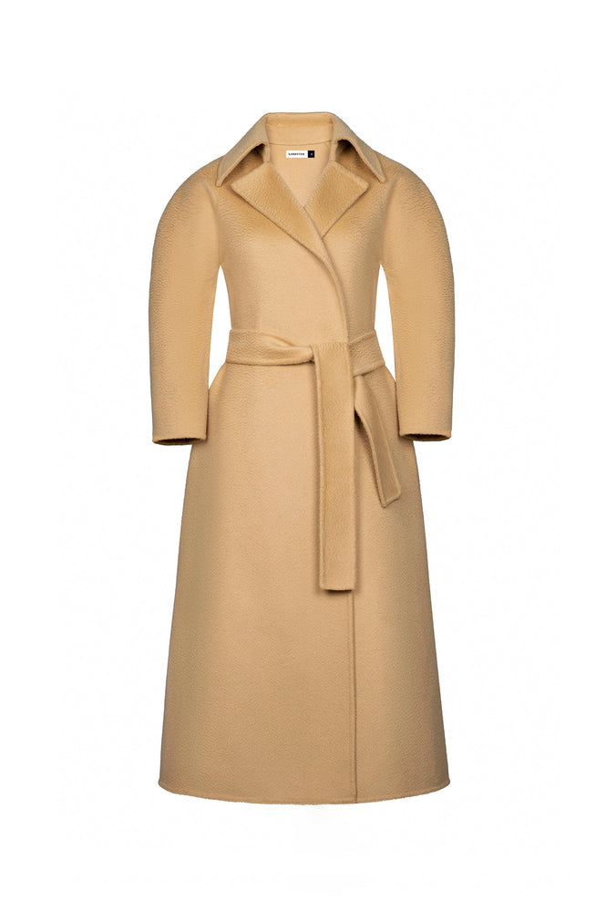 PERFECT CAMEL DOUBLE-FACED WOOL & CASHMERE TRENCH COAT