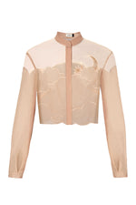 Beige Embroidered Top