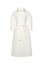 PERFECT IVORY DOUBLE-FACED WOOL & CASHMERE TRENCH COAT