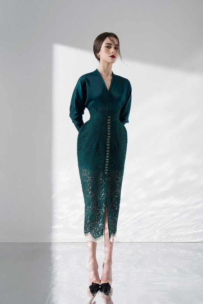 Emerald Lace Dress
