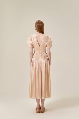 Sunshine Pleated Midi Dress