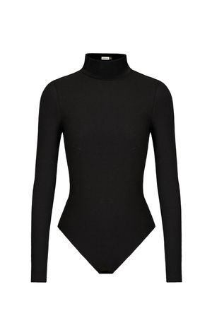 
            
                Load image into Gallery viewer, Black Jersey Roll Neck Bodysuit
            
        