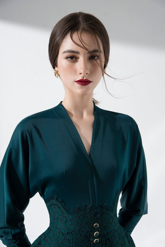 Emerald Lace Dress
