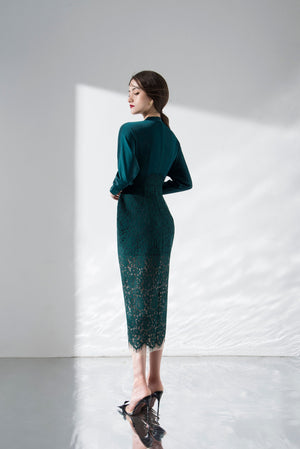 Emerald Lace Dress