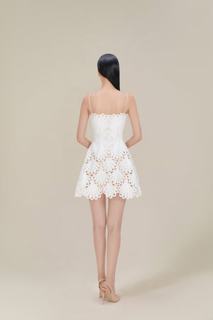 Scallop Lace Mini Dress