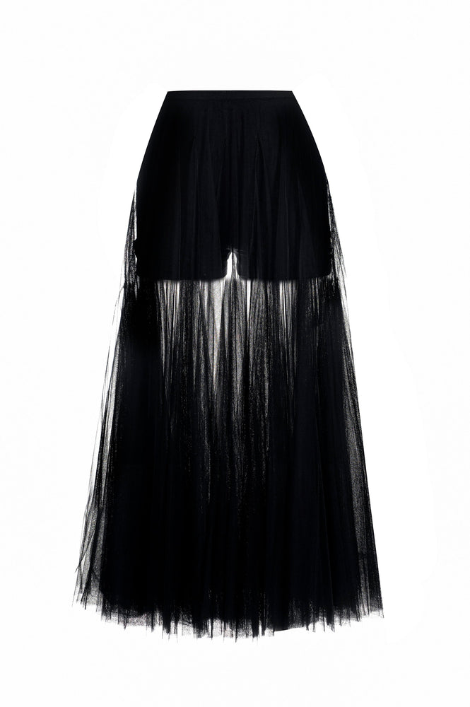 BLACK TULE TRIAGLE SKIRT