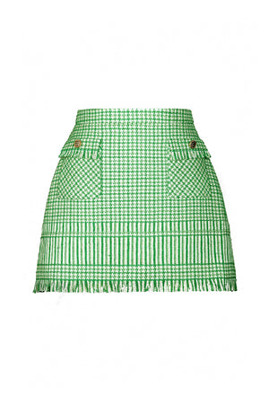 
            
                Load image into Gallery viewer, GREEN GINGHAM MINI SKIRT
            
        